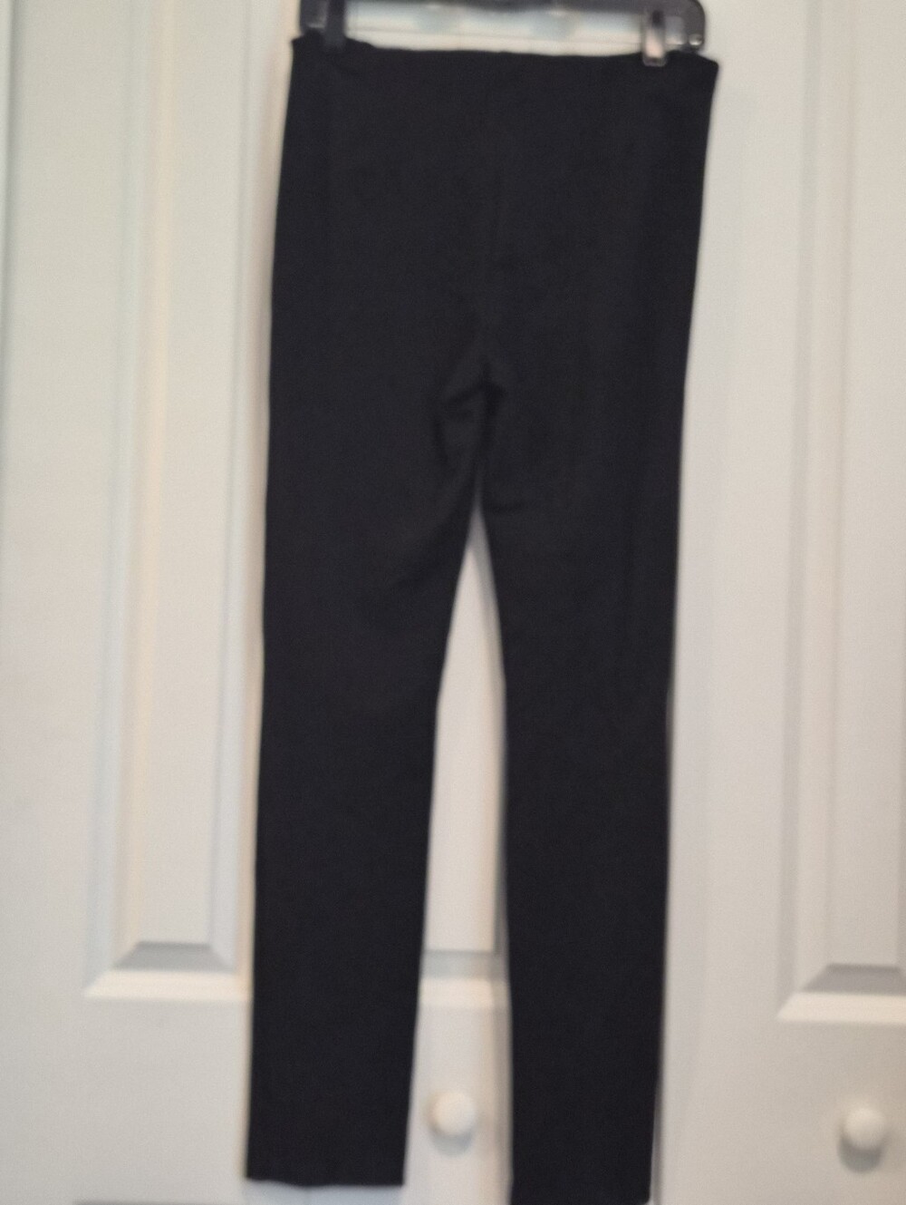 Dalia Collection Modern Fit Pants Black Ankle Legging Stretch Side Zipper 6